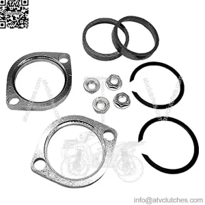 Exhaust Flange Kit for Harley Davidson 1984-2020 Touring, Dyna, Softail, Sportster, Evolution Big Twin, Evolution, and Twin Cam Models XL883 XL1200