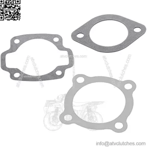 Cylinder Base Gasket Kit Replacement Fit for Harley Davidson Golf Cart 1963-1981 Top End Cylinder Head Exhaust Gasket Set 3pcs