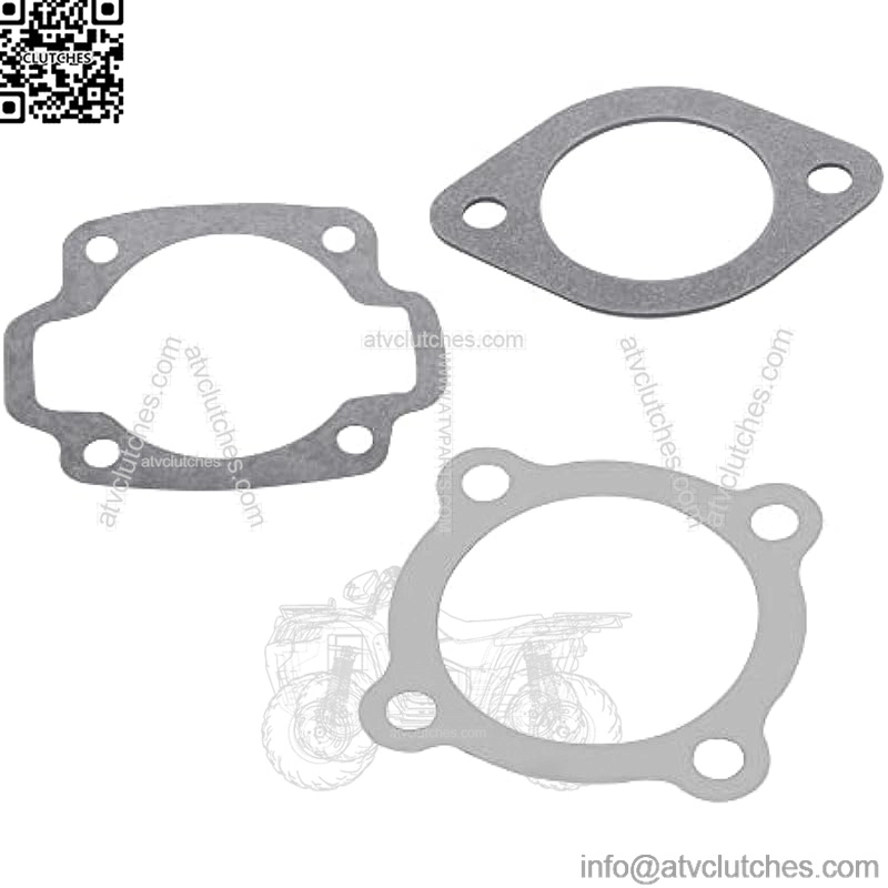 Cylinder Base Gasket Kit Replacement Fit for Harley Davidson Golf Cart 1963-1981 Top End Cylinder Head Exhaust Gasket Set 3pcs