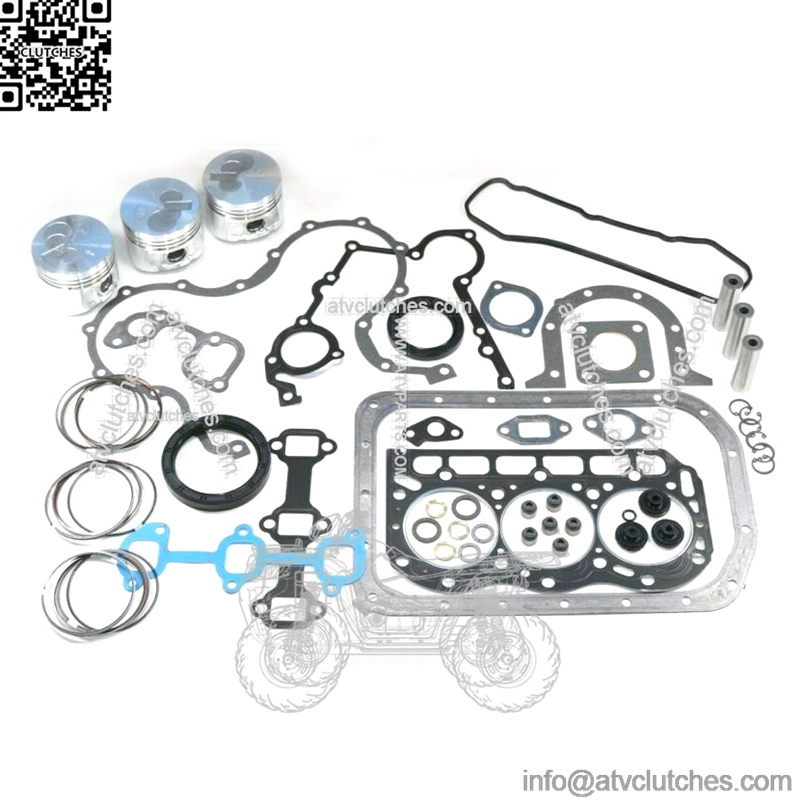 Kawasaki 3010 4010 Mule DIESEL Engine Rebuild Kit w .25 OVERSIZE Pistons & Rings