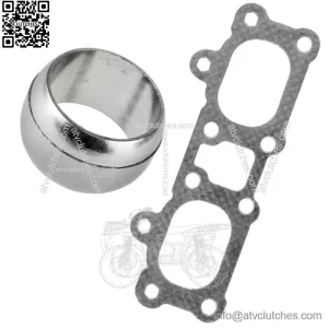 Exhaust Muffler Head Pipe Manifold Gasket for Polaris General XP 4 1000 2016-21 (For: Polaris)
