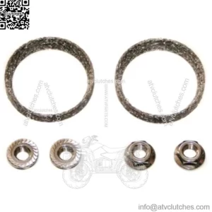 Exhaust Tapered Steel Mesh Style Crush Gaskets Nuts Seals Pair Harley 65324-83 (For: Harley-Davidson)