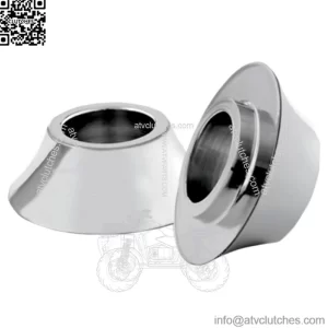 RC Components Chrome Tapered 25mm Wheel Axle Spacers Harley Touring Bagger 08-20 (For: Harley-Davidson)