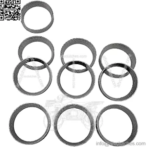 Tapered Exhaust Port Gaskets Compatible for Harley Made of Graphite and Steel Mesh for 1984-later Most Harley Davidson Bikes Touring Sportster Dyna Softail Evo 10 PCS