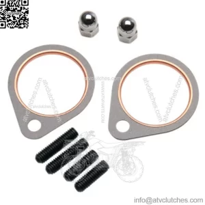 Genuine James Fire Ring Exhaust Gaskets Studs Nuts Kit Harley Shovelhead 66-84 (For: Harley-Davidson)