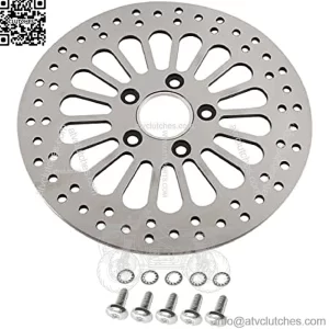 1 Piece Rear Rotor for Harley Davidson Brake Parts Upgrade, Suit for Touring Sportster Softail Dyna 11.5" Rear Brake Rotors, Great performance No Vibration brake rotors for harley davidson