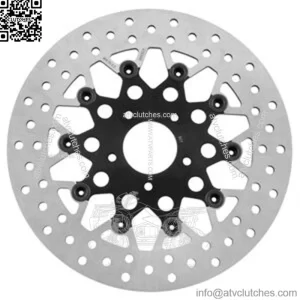 Twin Power Black Floating Mesh Front Rotor For Harley