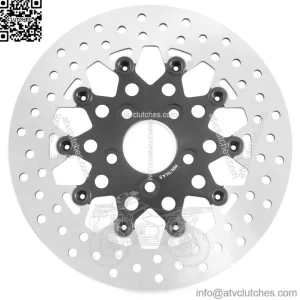 Twin Power Black Floating Mesh Rear Rotor For Harley