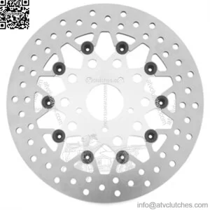 Twin Power Silver Floating Mesh Front Rotor For Harley