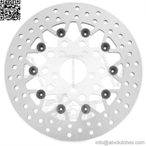 Twin Power Silver Floating Mesh Rear Rotor For Harley