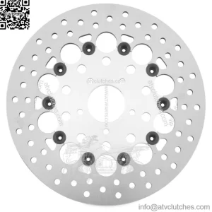 Twin Power Silver Floating Hole Front Rotor For Harley