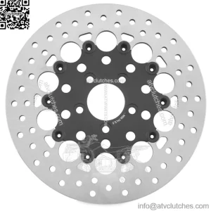 Twin Power Black Floating Hole Rear Rotor For Harley