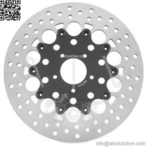 Twin Power Black Floating Hole Front Rotor For Harley