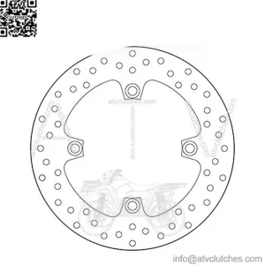 Brake Disc Fixed Brembo Oro Rear Honda X-Adv Travel Pack 750 2017 > 2019