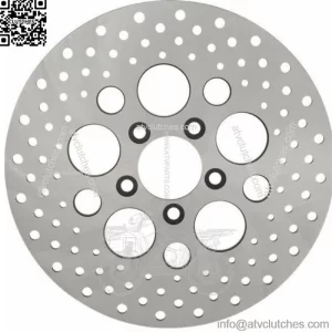 Stainless Steel Drilled Rear Brake Rotor 2000-2017 Harley V-Rod Dyna Softail (For: Harley-Davidson)