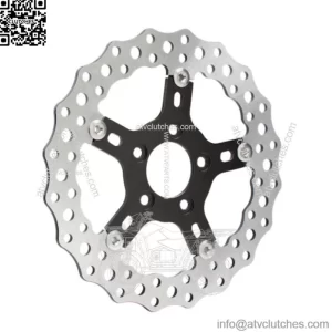 Arlen Ness Black Jagged Floating Front Brake Rotor 11.8" Harley Softail Touring (For: Harley-Davidson)