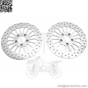 2 Polished 11.5" Super Spoke Front Brake Dual Disk Disc Rotor Pair Rotors Harley (For: Harley-Davidson)