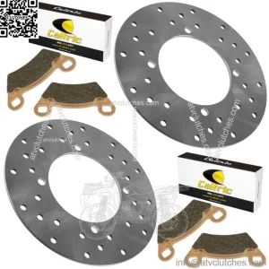 2x Rear Brake Disc w/Pads for Polaris Ranger 400 / Sportsman ACE 14-15 / ACE 570