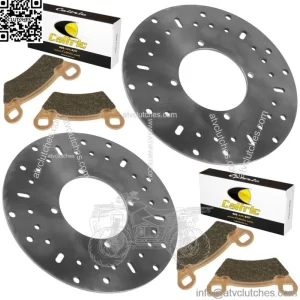 2x Front Brake Disc w/Pads Polaris Sportsman 570 X2 Utility Big Boss 6x6 ACE 500 (For: Polaris Sportsman 570)
