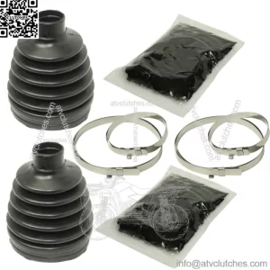 Rear Axle Inner And Outer CV Boot Kits for Polaris Sportsman 800 6X6 2009 2010 (For: Polaris Sportsman 800)