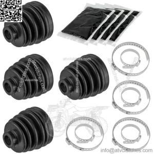 2 Rear Axle Outer Inner CV Boot Kit for Polaris Sportsman X2 500 800 2006 2007
