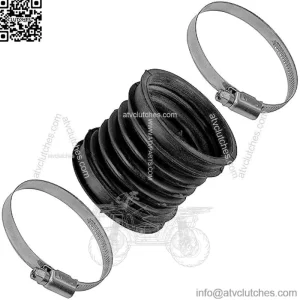 New Air Box Inlet Joint Boot and Clamps For 2003-2008 Suzuki Eiger 400 LT-F400F