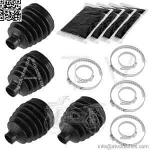 2 Rear Axle Outer Inner CV Boot Kit for Polaris RZR XP 900 2011 2012 2013