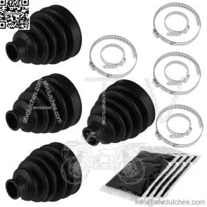 2 Rear Axle Outer Inner CV Boot Kit for Can-Am Maverick 1000R 4X4 2013-2017