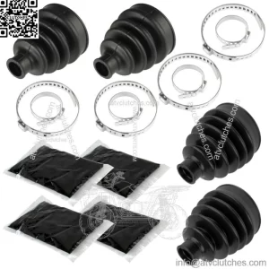 2 Front Axle Inner Outer CV Boot Kit for Can-Am Renegade 800 800R 4X4 2007-2012