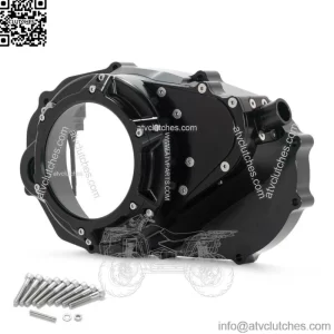 Clutch Cover For Yamaha Banshee 350 1987-06  Billet Aluminum  Clear Window