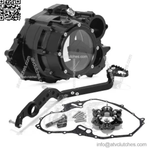 Aluminum Lock up Clutch Cover Brake Pedal Lever Kit For Yamaha Raptor 700 & 700R