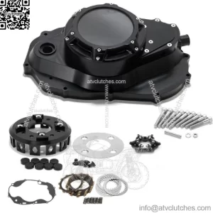 For Yamaha Banshee 350 87-06 Black Billet Lock Up Clutch Cover Kit Clutch Basket