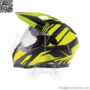 Zox Adult Unisex OEM Matte Hi-Viz Yellow & Black Z-DS10 Stitch Helmet