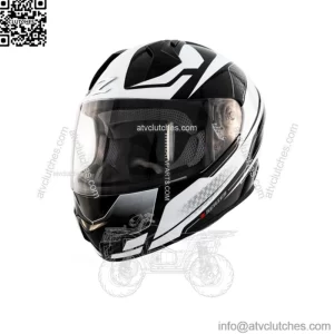 Zox Adult Unisex OEM White & Black Odyssey Carbon Vigilance Helmet