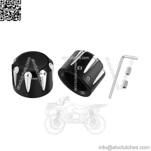 Black Front Axle Nut Cover Cap Compatible for Harley Softail Electra Road Street Glide Sportster 2002-2023