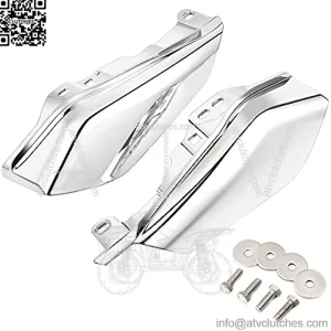 Benlari Chrome Mid Frame Air Deflectors Heat Shields Deflector 2009-2023 Compatible for Harley Davidson Touring Street Glide Road Glide Electra Glide Road King Ultra Limited Tri Glide CVO