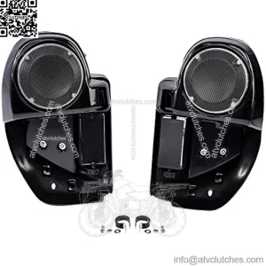 Motorcycles Black Lower Vented Leg Fairing W/Speaker Box Pods & Grills For Harley air-cooled Touring Road King Street Glide Road Glide Electra Glide 2014-2023