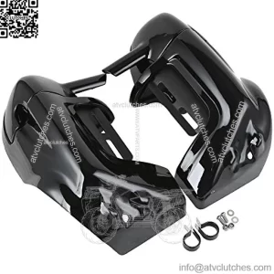 Black Lower Vented Leg Fairings Cap Glove Box Fits 1983-2013 Harley touring models FLT, FLHT, FLHTCU, FLHRC, Road King, Street Glide, Electra Glide, Ultra-Classic, Road Glide