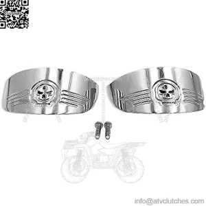 MT325-020A- Skull Turn Signal Visors Compatible with Harley 86-92 FXRT/86-90 FLST/88-17 FLSTC/94-17 FLHR