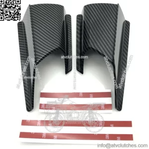 2Pcs Motorcycle Winglets Side Spoiler Front Fairing Wing Tip Cover Trim Parts (For: More than one vehicle)