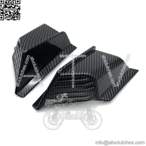 Wing Spoiler Auto Parts Waterproof 2 Pcs Car Accessories Carbon Fiber Black (For: More than one vehicle)