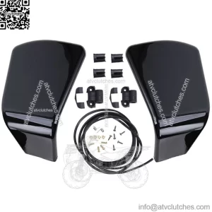 Vivid Black Inner Fairing Glove Box Door Cover Kit For Harley Road Glide 98-2013