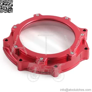 Clear Clutch Cover For Yamaha YFZ450 YFZ450R YFZ 450R 2006-2023 Red Aluminum