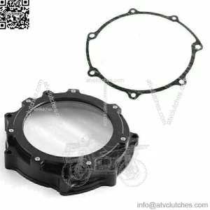 Aluminum Billet Black Clutch Cover & Gasket for Yamaha YFZ450R SE 2006-2023
