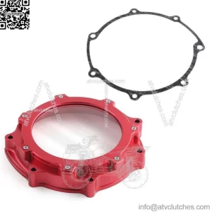 Billet Aluminum Red Clutch Cover + Gasket For Yamaha YFZ450R YFZ450RSE 06-23