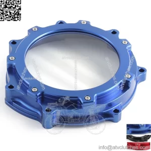 Aluminum Blue Transparent Clutch Cover For Yamaha YFZ450R YFZ450RSE 2006-23