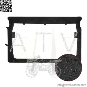 For Yamaha Rhino 450 /600 /700 78637 UTV Rear Window Shield Black Waterproof
