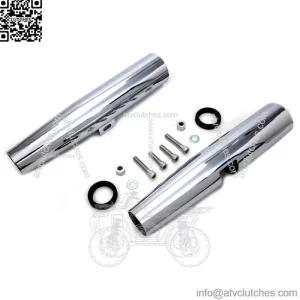 Chrome 39mm Front End Fork Tube Covers Shrouds Harley 86-03 Sportster 883 & 1200 (For: Harley-Davidson)
