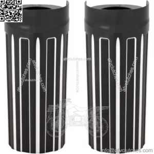 Arlen Ness 10 Gauge Black Fork Slider Boot Covers +2" Pair Harley Touring 86-13 (For: Harley-Davidson)