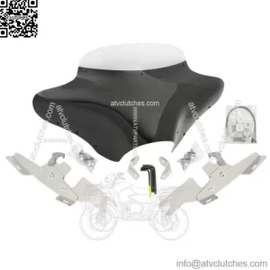 Memphis Shades Batwing Fairing Windshield Package Kit Harley Dyna Switchback FLD (For: Harley-Davidson)